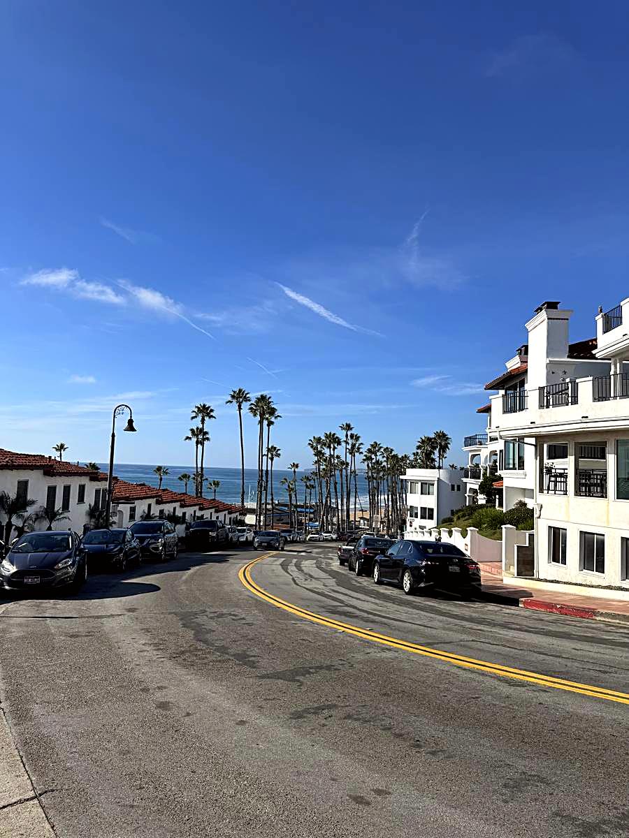 Coastal homes above the beach in San Clemente