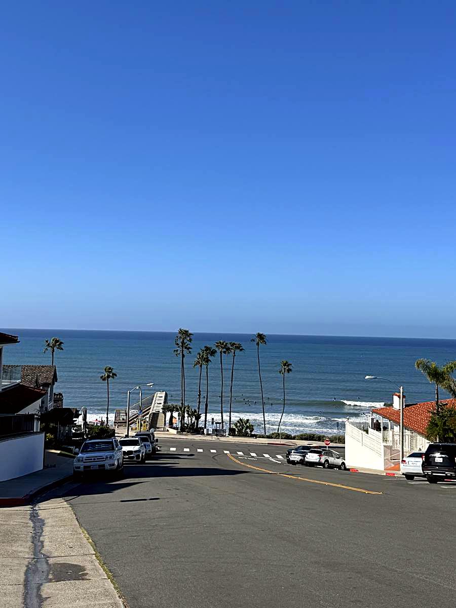 Street leading down to the surf in Southwest San Clemente